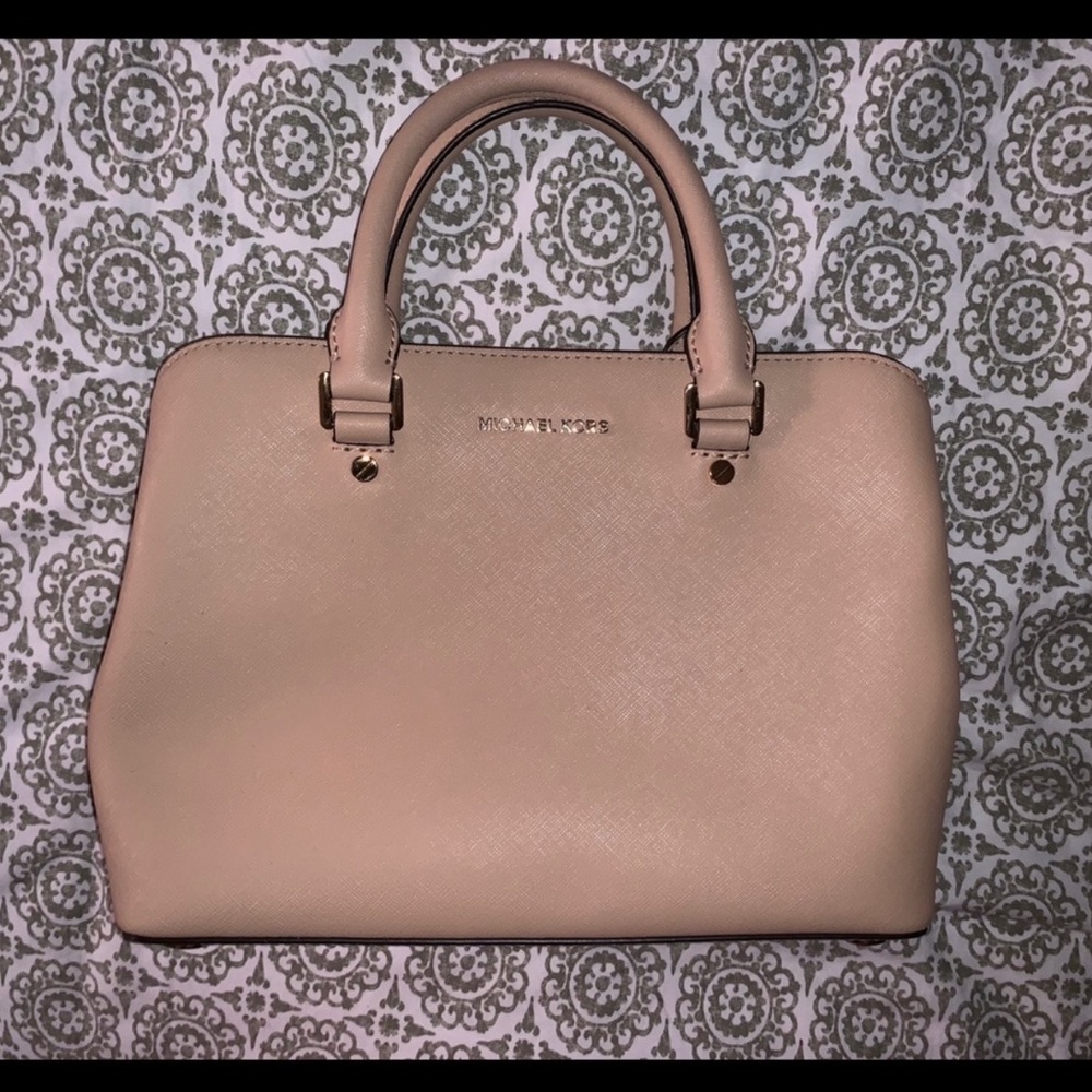 Cream Medium Michael Kors Satchel